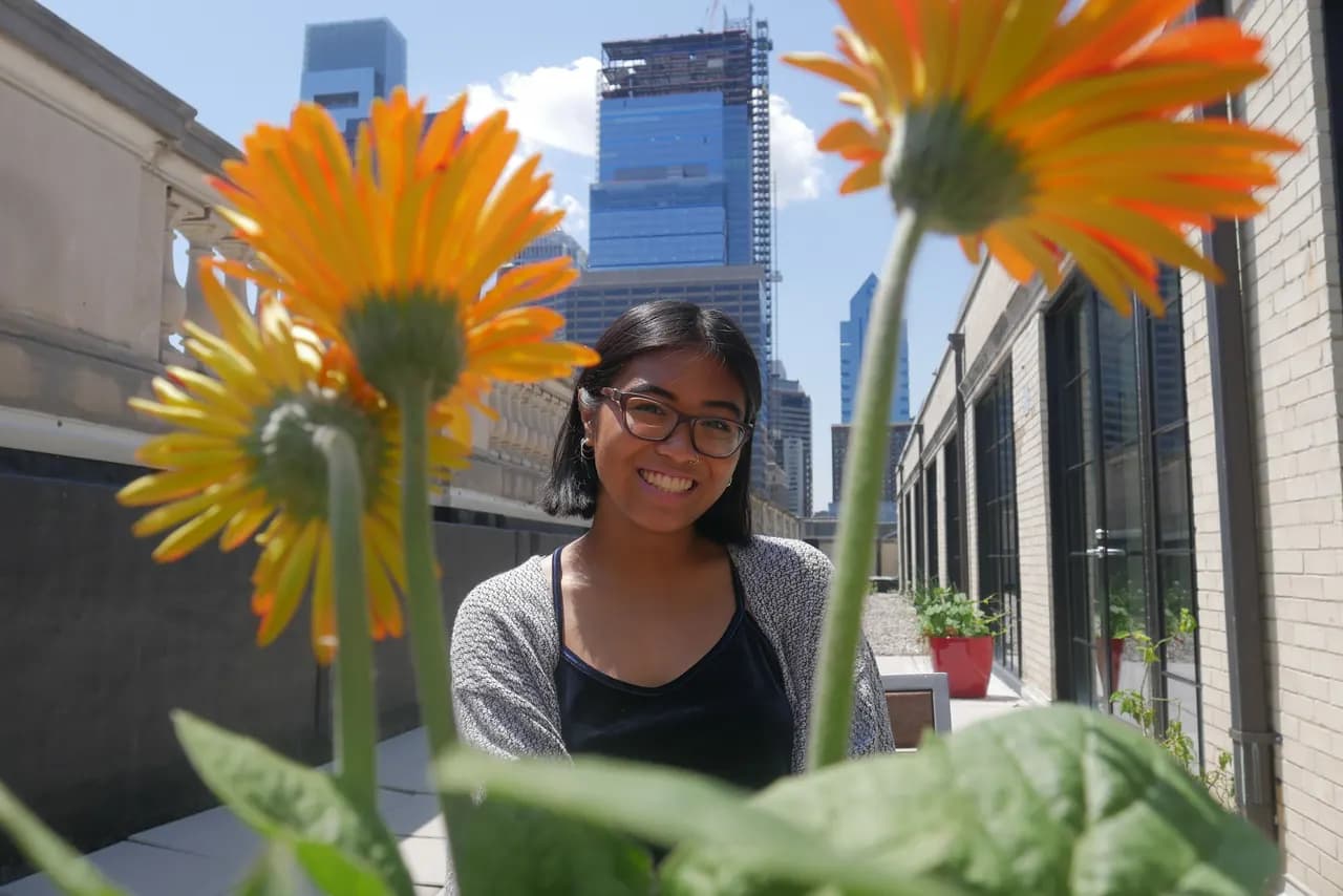 Environmental portrait with skyline detail